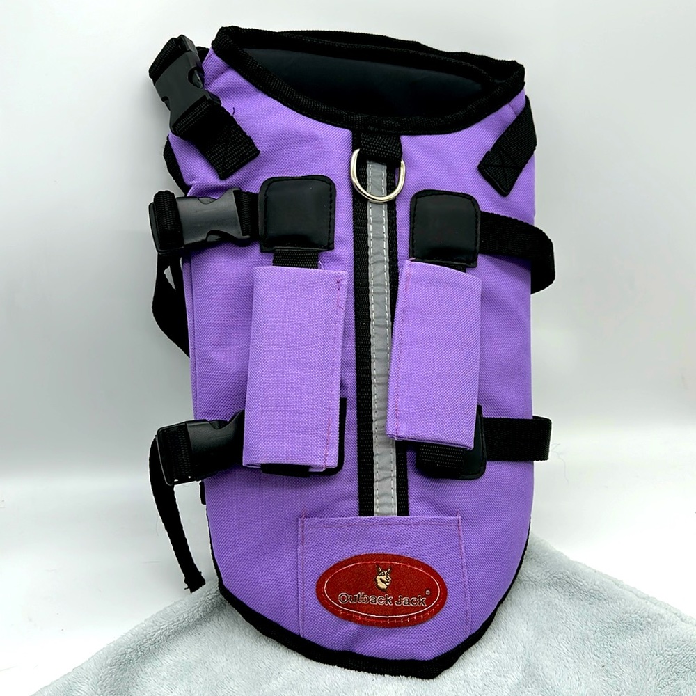 Outback Jack Aussie Life Jacket for Small Dog-Color Light Lavender Purple